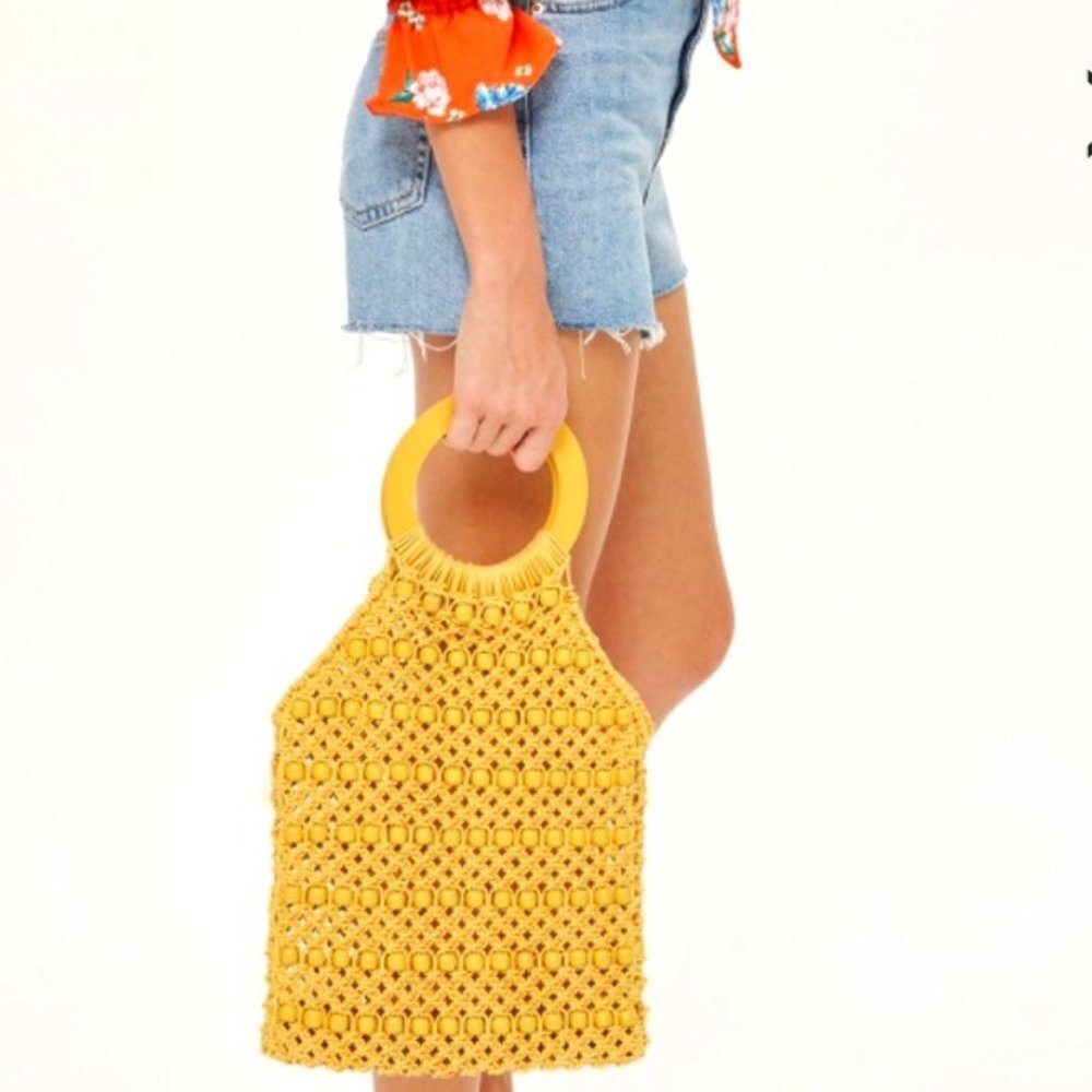 TopShop Mykonos Woven Bag with Beads